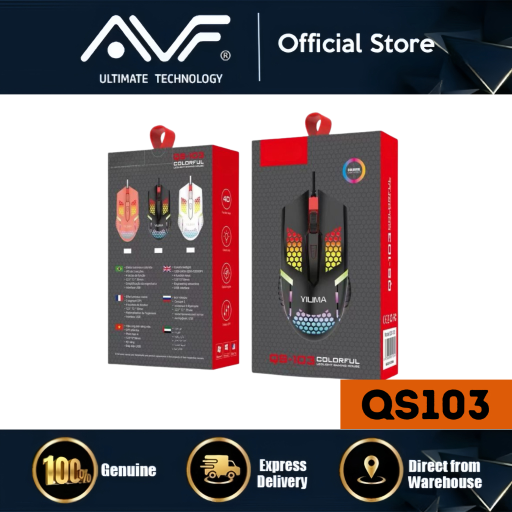 QS-103 Wired RGB Gaming Mouse | Shopee Malaysia