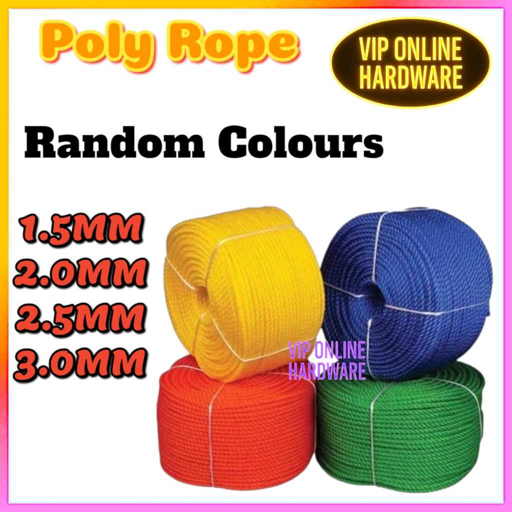 Polyethylene Nylon Rope Monofilament Rope | Tali PP PE Poly Rope 1.5MM ...