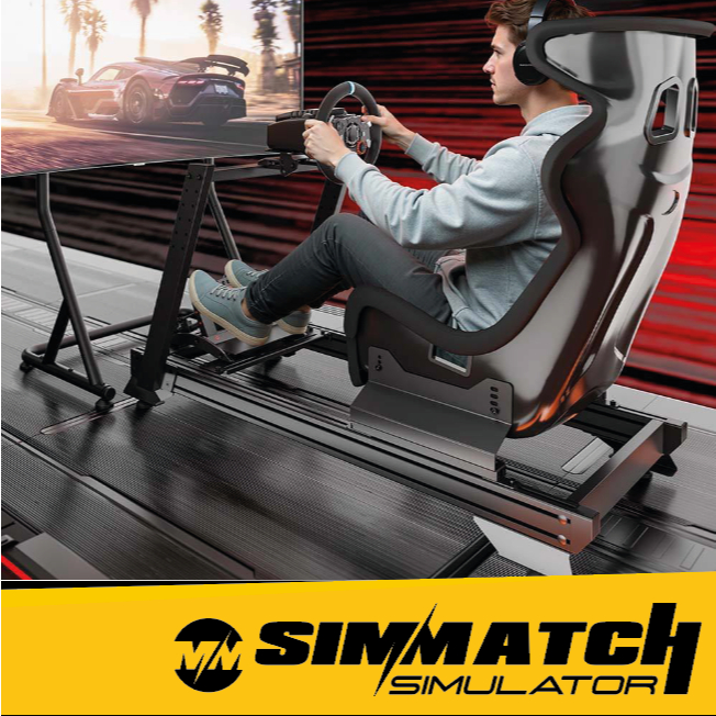 Strix Sim Racing Cockpit with Gear Shift Mount & Seat (Aluminium ...