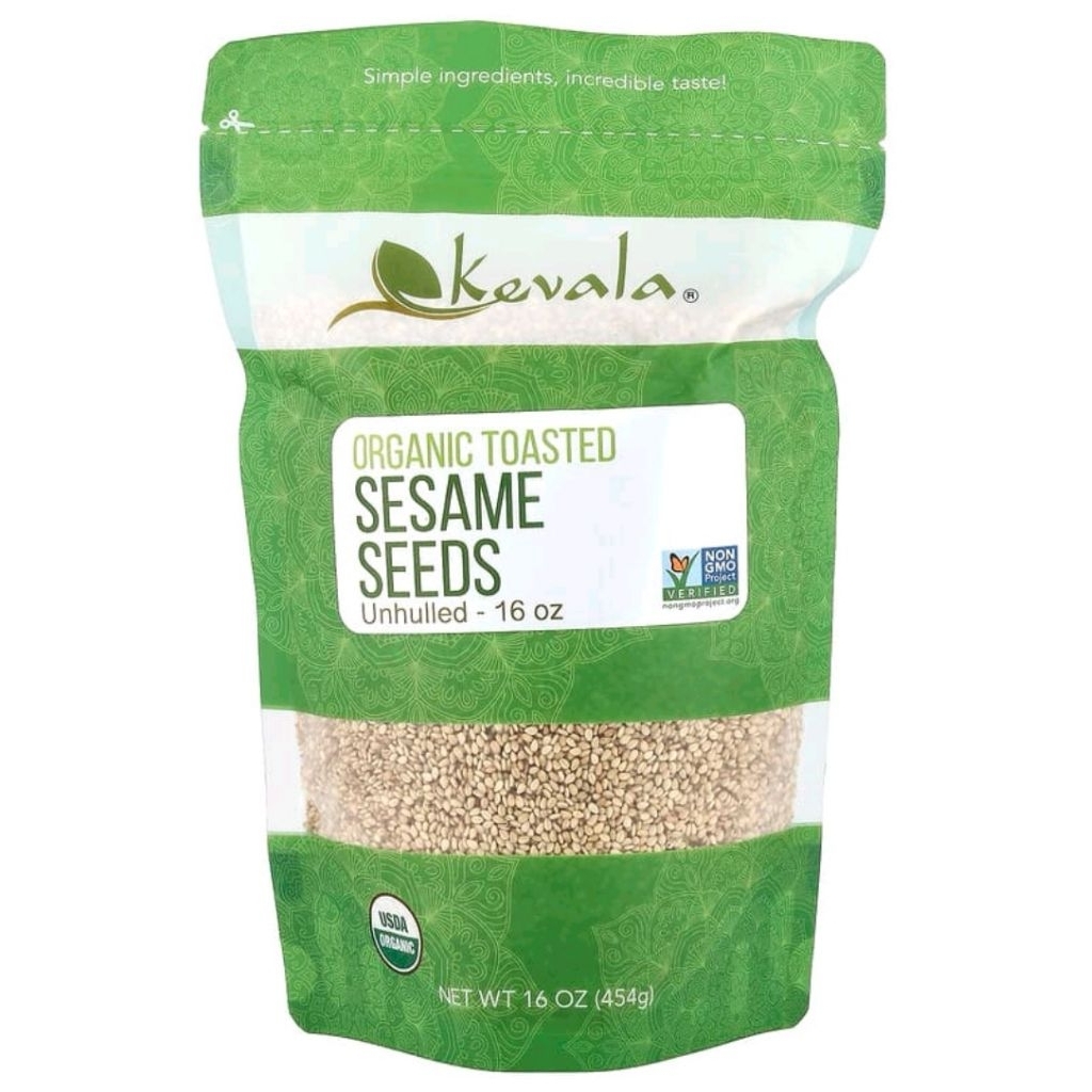 Kevala, Organic Toasted Sesame Seeds, Unhulled, 16 oz (454 g) | Shopee ...