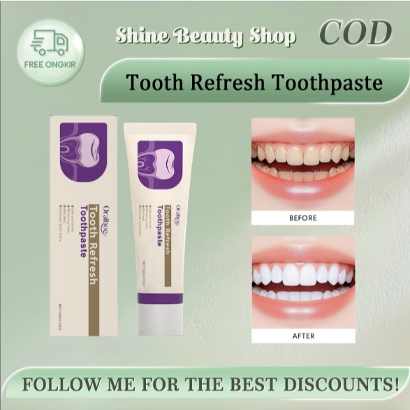 Tooth Refresh Toothpaste Whiten Teeth Gentle Cleansing Removes Bad ...