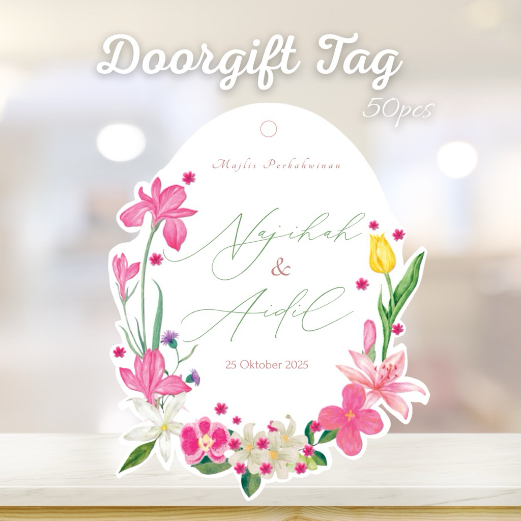 Doorgift Tag 50pcs | Thank You Tag | Majlis Aqiqah | Majlis engagement ...