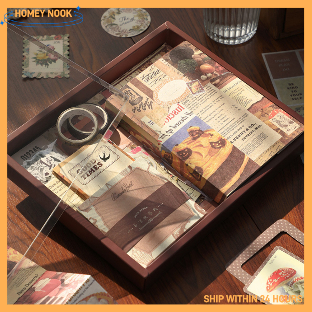 155PCS Vintage Journal Gift Box Set DIY Scrapbook Crafting Project ...
