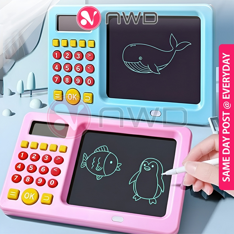 𝗡𝗨𝗠𝗕𝗘𝗥 𝗚𝗘𝗡𝗜𝗨𝗦 》 Kids Handwriting Board LCD Math Training Drawing ...