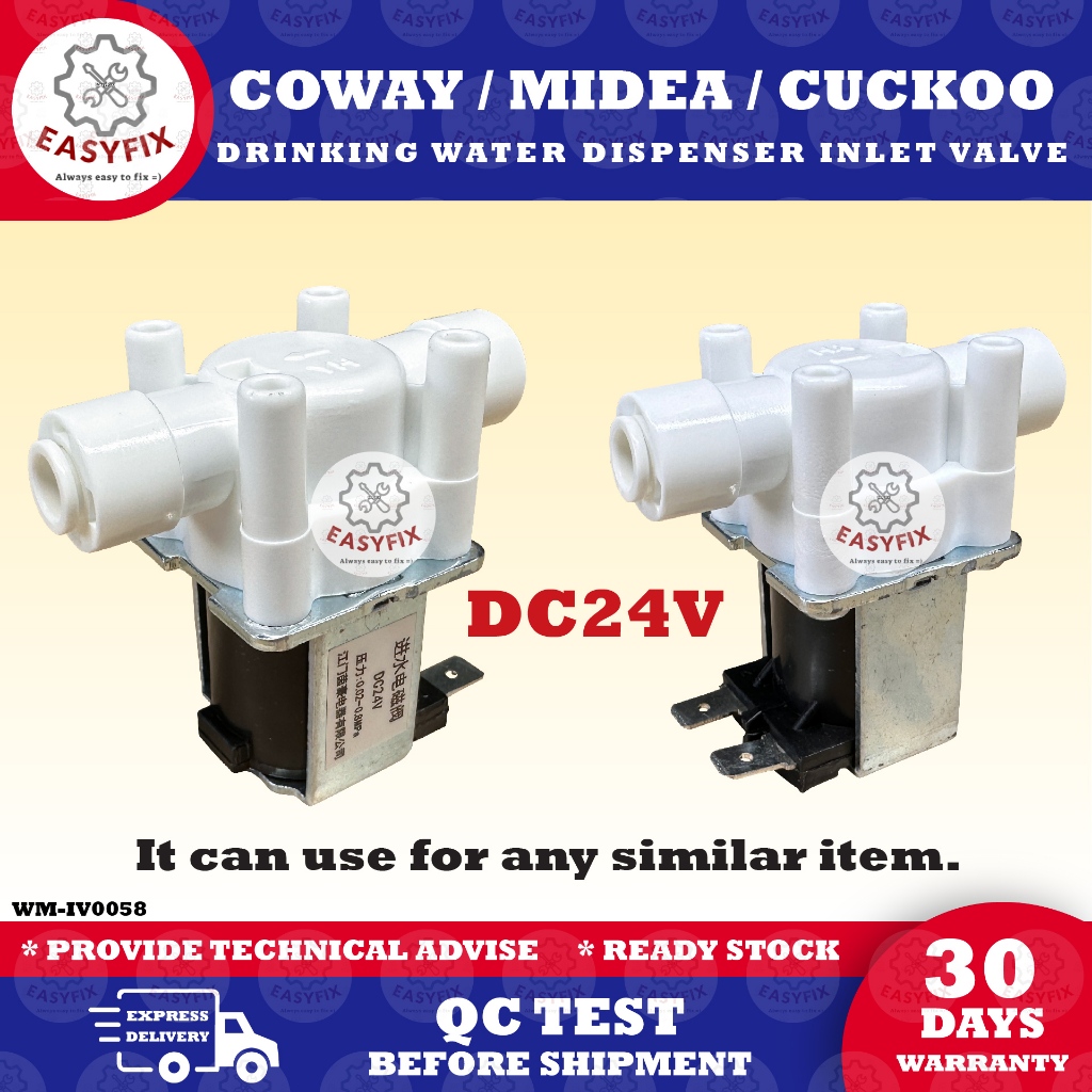 (DC24V) COWAY / MIDEA / CUCKOO DRINKING WATER DISPENSER INLET VALVE ...