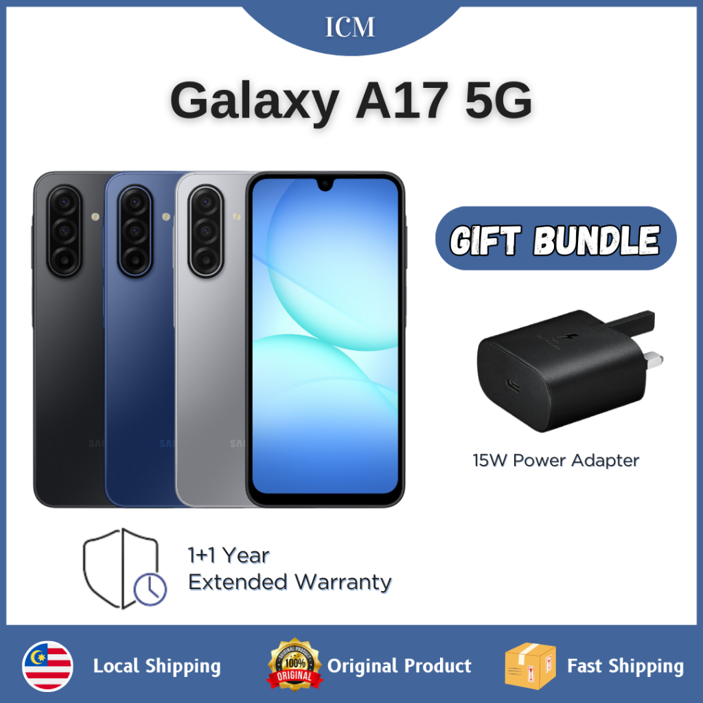 Samsung Galaxy A17 4G/5G (8GB RAM + 256GB ROM) 6.7" FHD+ | 50MP main camera | 5,000mAh Battery | Original Samsung