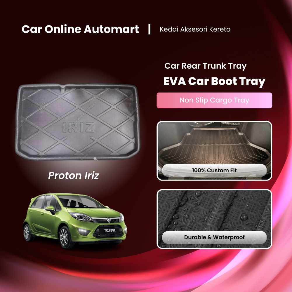 For PROTON IRIZ 2015 - 2023 EVA Copolymer Car Boot Tray Trunk Tray ...