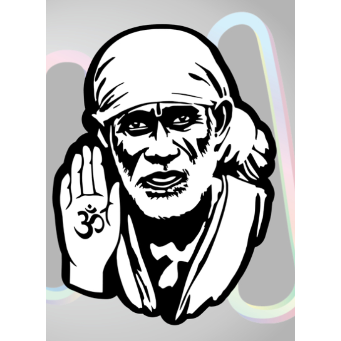 2pcs Shirdi Sai Baba Vinyl Decal Sticker | High-Quality Black ...