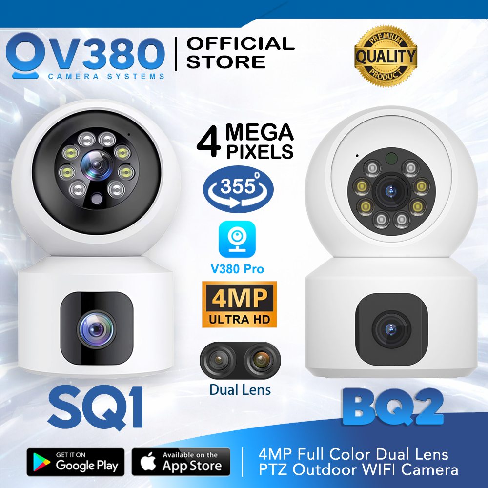 CCTV V380 BQ2 SQ1 4MP Ultra HD | Wireless Indoor Dual Lens CCTV ...