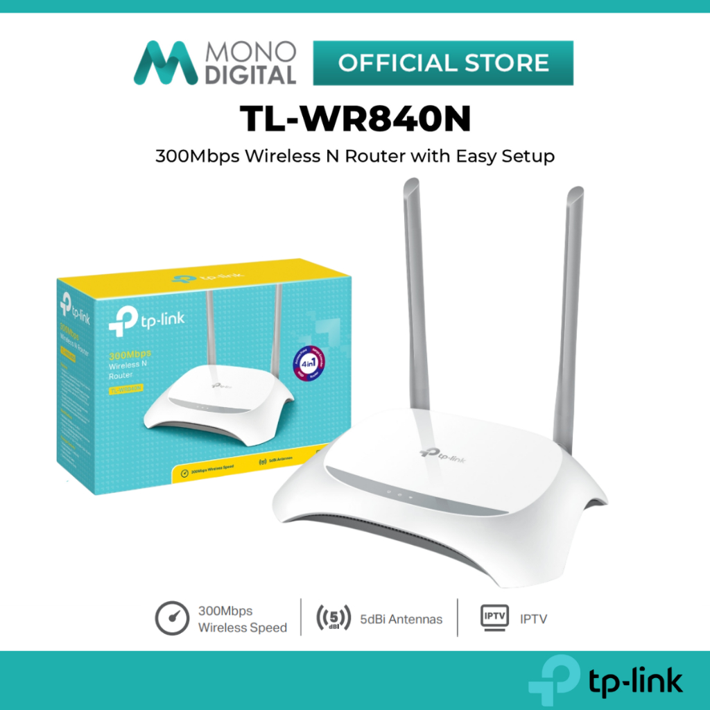 TP-Link TL-WR840N N300 WIRELESS N ROUTER WITH IPTV SUPPORTS, EASY ...
