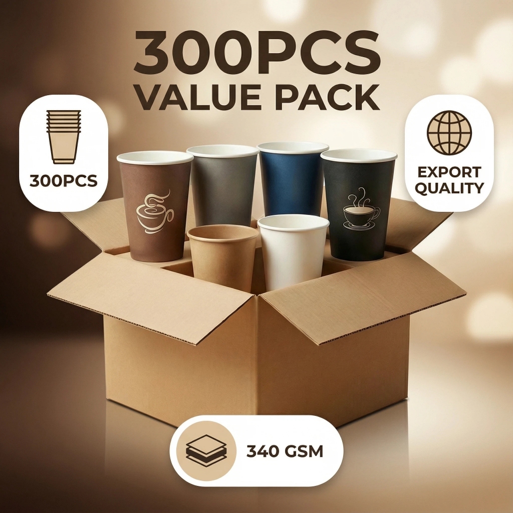 [300pcs] 4oz 8oz 10oz 12oz 16oz White Kraft Paper Cup/Various Design ...