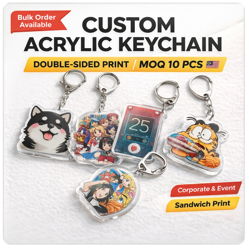 Custom Acrylic Keychain (Double-Sided, Buatan Malaysia)(MOQ 10 PCS 1 ...