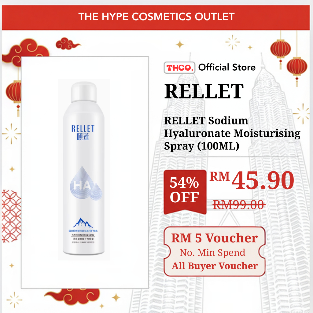 [THCO] RELLET Sodium Hyaluronate Moisturising Spray (100ML) | Shopee ...