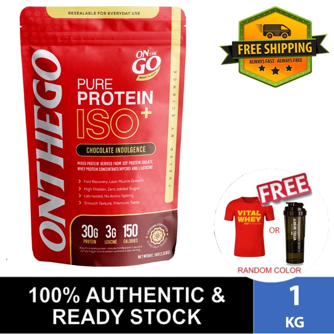 Onthego Pure Protein Isolate+ (1kg - 25 Servings) - Muscle Recovery ...
