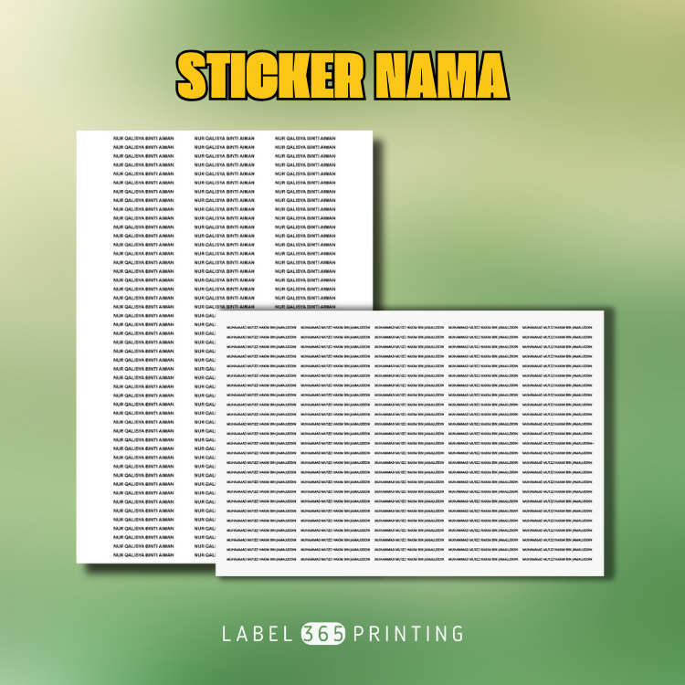 Sticker Nama Transparent Name | Sticker Nama White Background ...