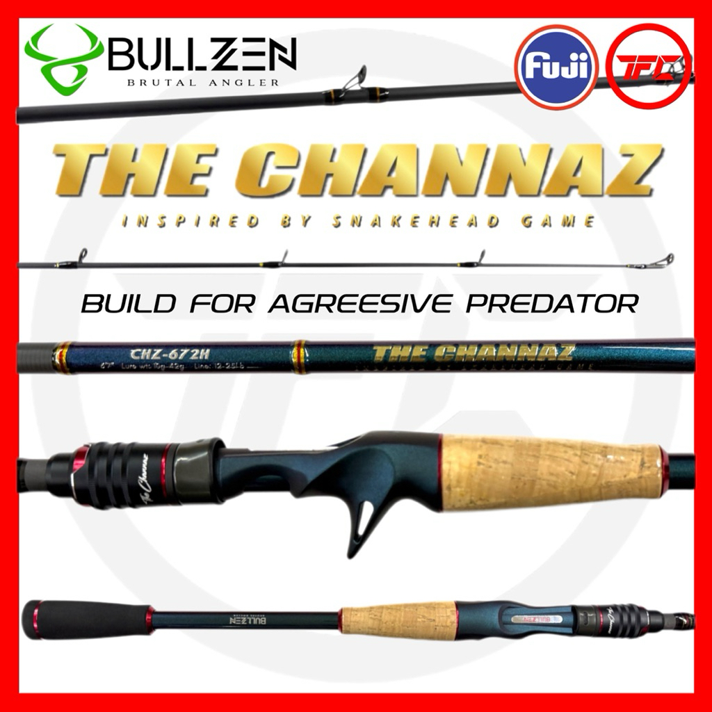 BULLZEN The Channaz Amphibeus Baitcast Fishing Rod BC Baitcasting ...