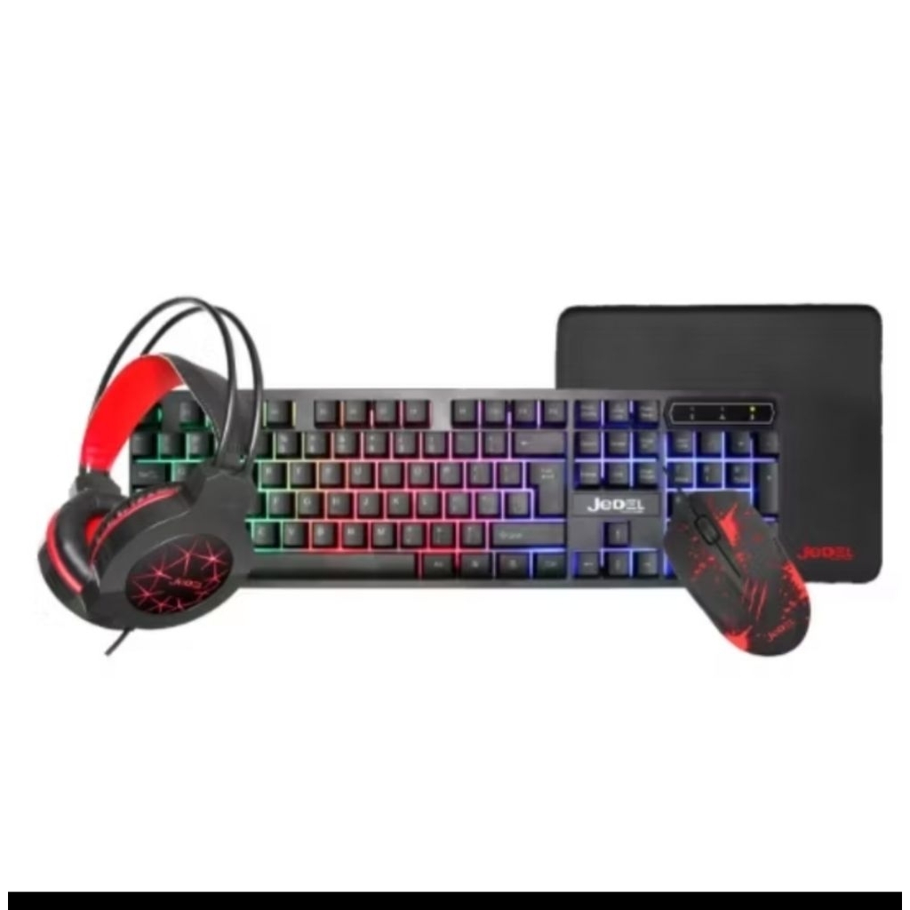 4 in 1 Keyboards Gaming Mouse & RGB Headphones Wired Mechanical ...