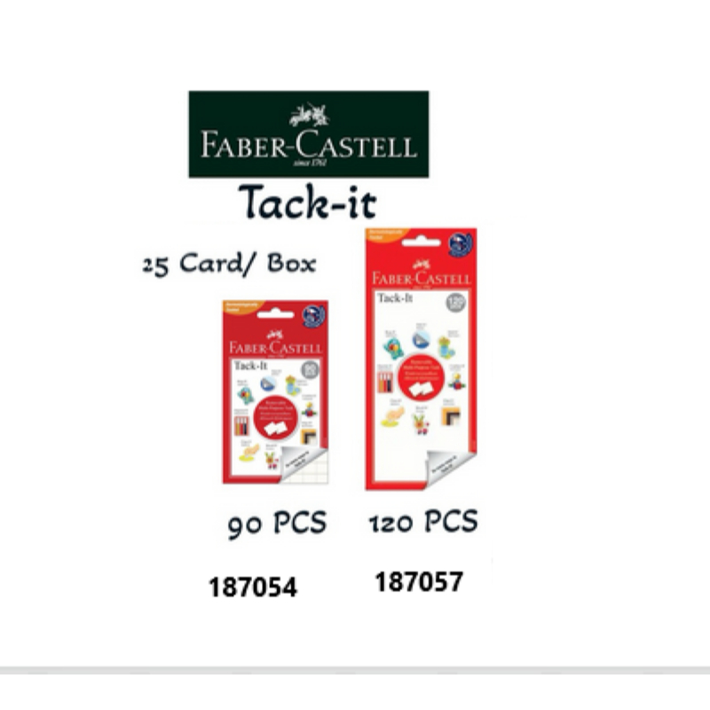 Faber-Castell Tack-It Adhesive Tack-It White 90 PCS & 120PCS | Shopee ...