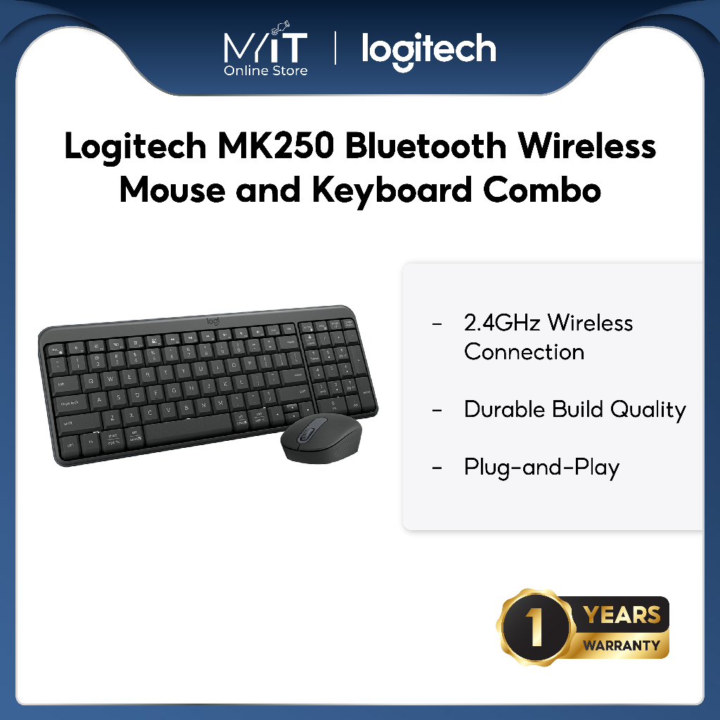 Logitech MK250 Bluetooth Wireless Mouse and Keyboard Combo: Fast & Easy ...