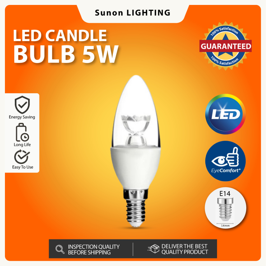 C37 5W Edison Bulb E14 LED Candle Bulb Chandelier Filament Bulb Mentol ...