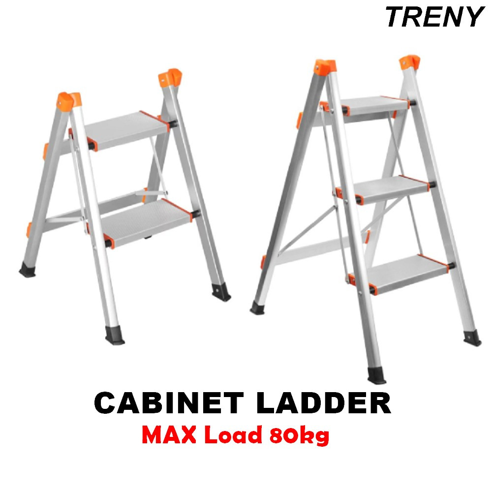 TRENY 2 Steps 3 Steps Lightweight Elegant Foldable Ladder Shelf 踏板梯 ...