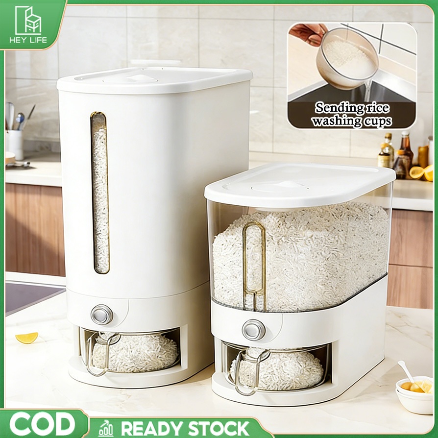 IKEA 5/10KG Rice Dispenser Storage Bucket Container Cereal Container ...