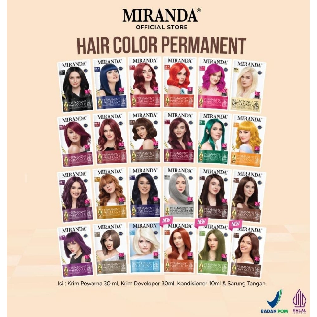 MIRANDA HAIR COLOR halal hair color | Shopee Malaysia