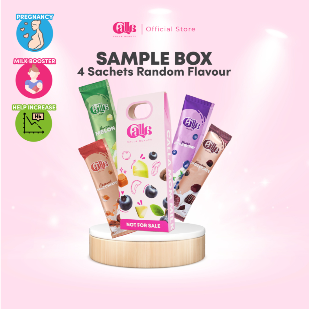 Sample Box By Calla Milk I 1 Box 4 Sachet x 25 Gram - Blueberry ...