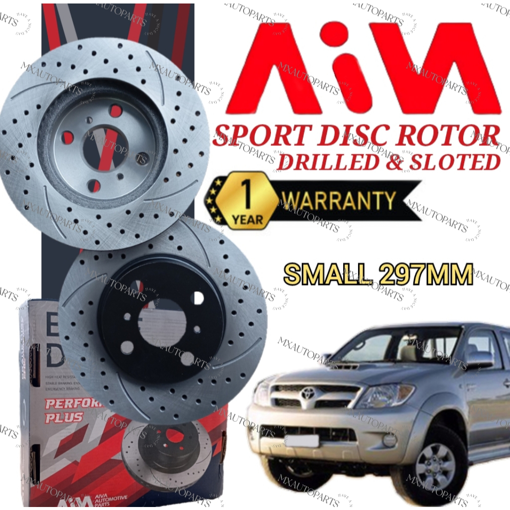 (1YEAR WARRANTY) AIVA JAPAN SPORT FRONT BRAKE DISC ROTOR TOYOTA HILUX ...