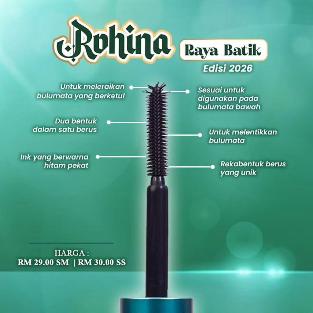 ROHINA Mini Mascara 7ml / RAYA AIDILADHA / Mini Bag Mascara/ Raya ...
