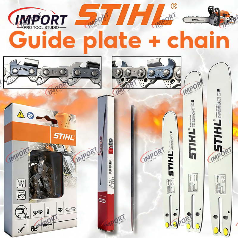 🔥STIHL GUIDE BAR PAPAN CHAINSAW 20”/22“/24”（Guide plate + chain）German ...