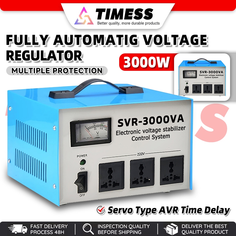 AVR Automatic Voltage Regulator 3000W SVR-3000VA Servo Type AVR Time ...