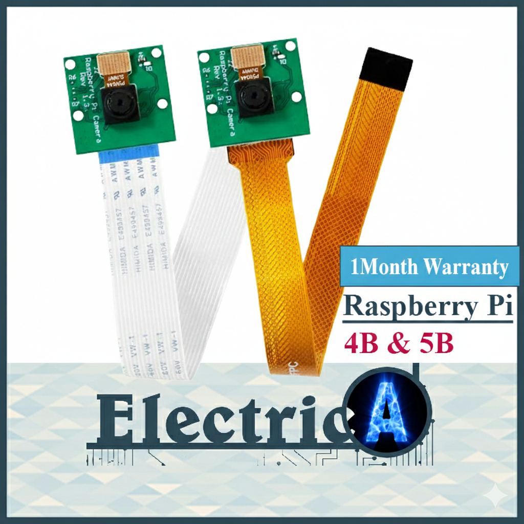Raspberry Pi Camera (+1Month Warranty) 3/3B/4/4B/5/5B  for Raspberry Pi 5MP Camera Board [ElectricA]