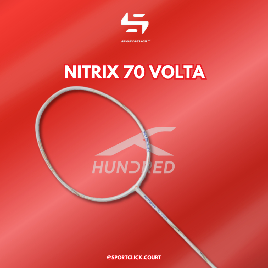 HUNDRED NITRIX 70 VOLTA 3U/4U BADMINTON RACKET (Sportsclick) | Shopee ...