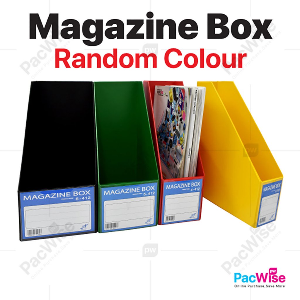 Magazine Box PVC File / Kotak Majalah PVC – File Filing Organizer 3” 4 ...