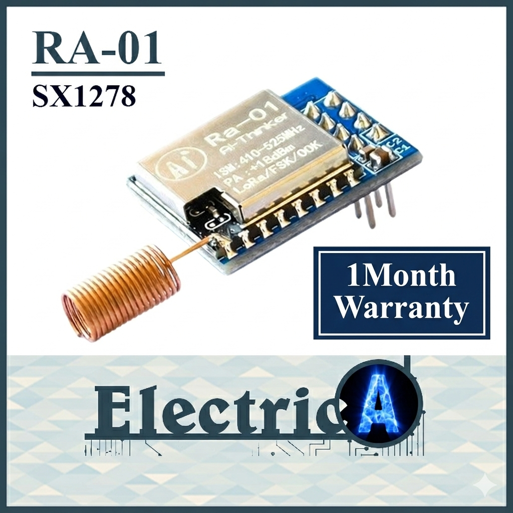 (+1Month Warranty) Ra-01 SX1278 LoRa Module AI Thinker 433MHz Long Range SPI Wireless Transceiver for Arduino IoT