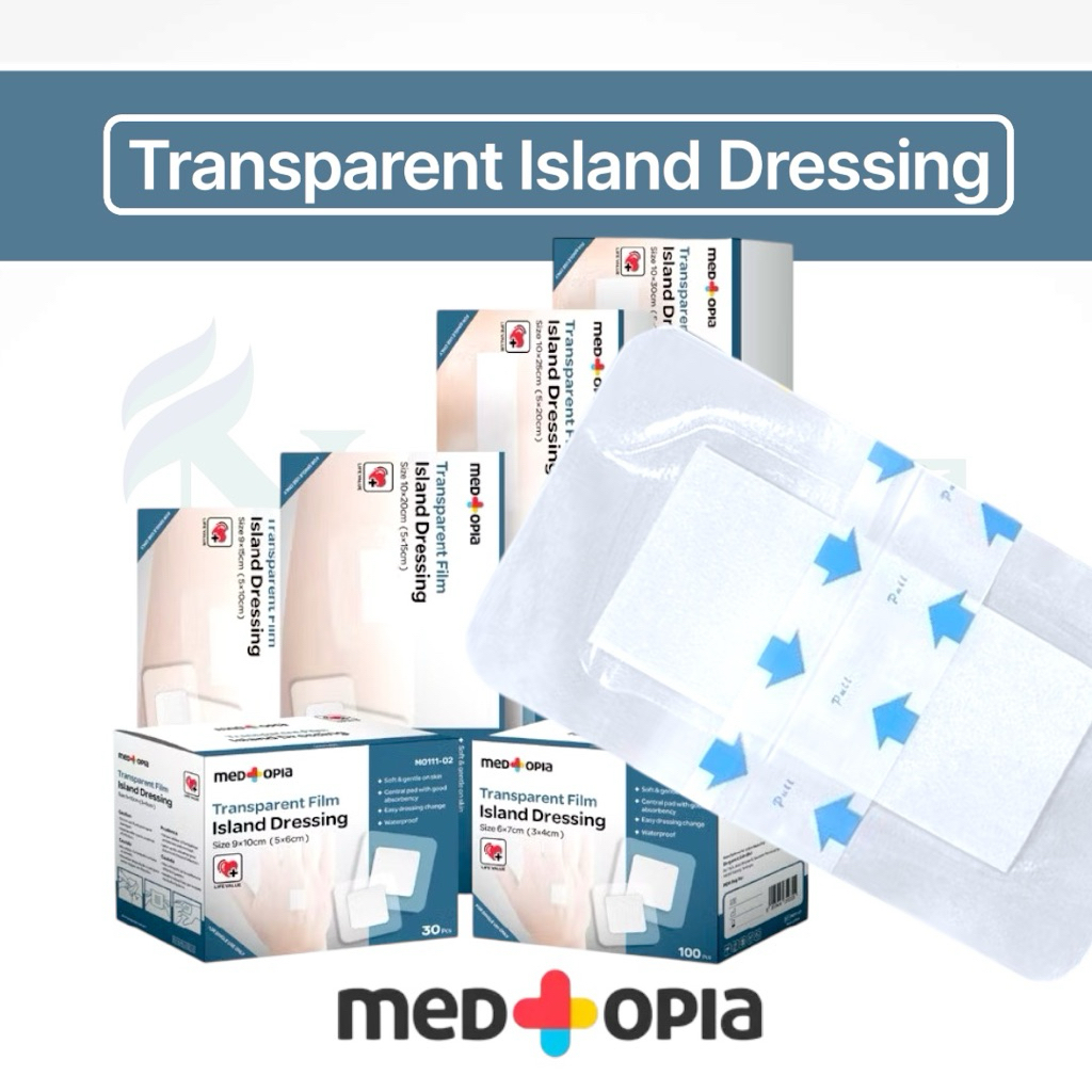 Medtopia Sterile Transparent Island Dressing with Pad (1 BOX ...