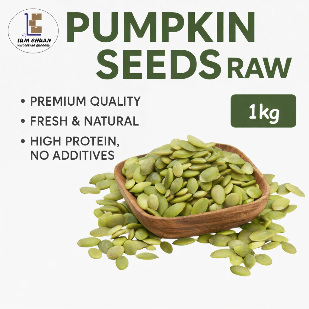 1KG Pumpkin Seed (RAW) 生南瓜子/ Benih Labu Mentah/Raw Pumpkin Seeds 1kg ...