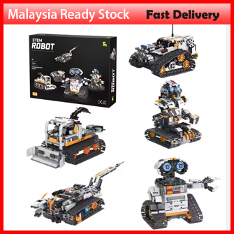 673pcs 5-in-1 RC Robot Building Block Set Creative Construction Toy with APP Remote Control Programming Made of Durable