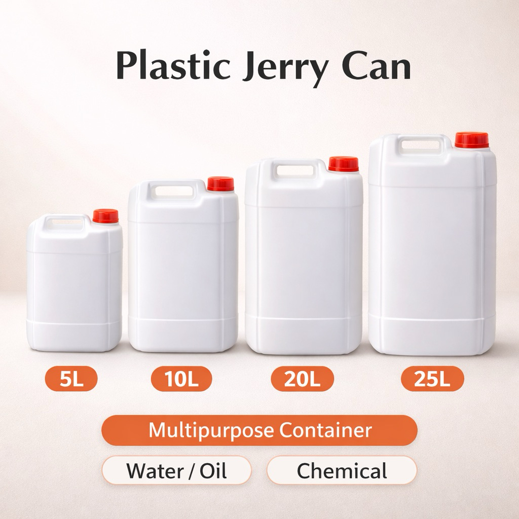 Plastic Jerry Can Water Container 5L 10L 20L 25L Oil Chemical Storage ...