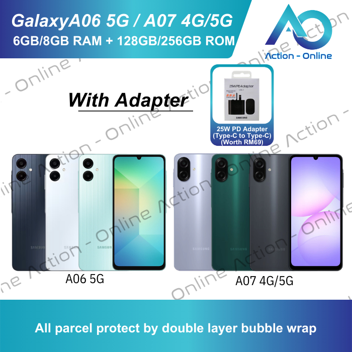 (Ready Stock) Samsung Galaxy A07 5G / A06 5G (6GB/8GB RAM + 128GB/256GB ROM) - Warranty by Samsung