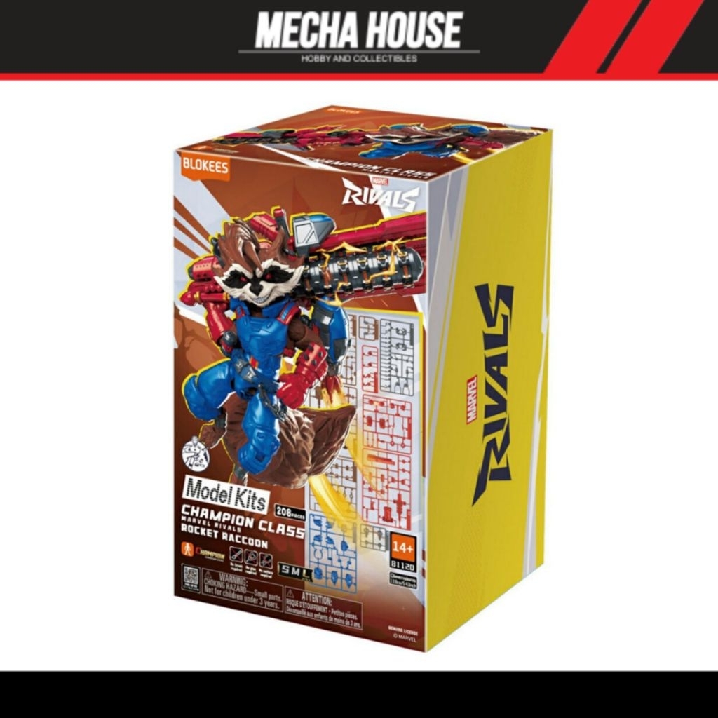 [Ready Stock] Blokees Marvel Rivals Rocket Racoon Champion Class Model ...