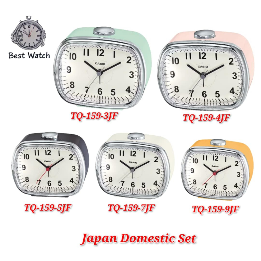 JDM - CASIO TQ-159 Alarm Clock Cream Analog Snooze with Light, Retro ...