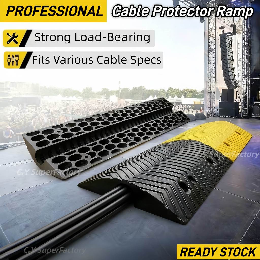 Rubber Cable Ramp Heavy Duty Outdoor Floor Road Cable Pipe Wire Cover ...