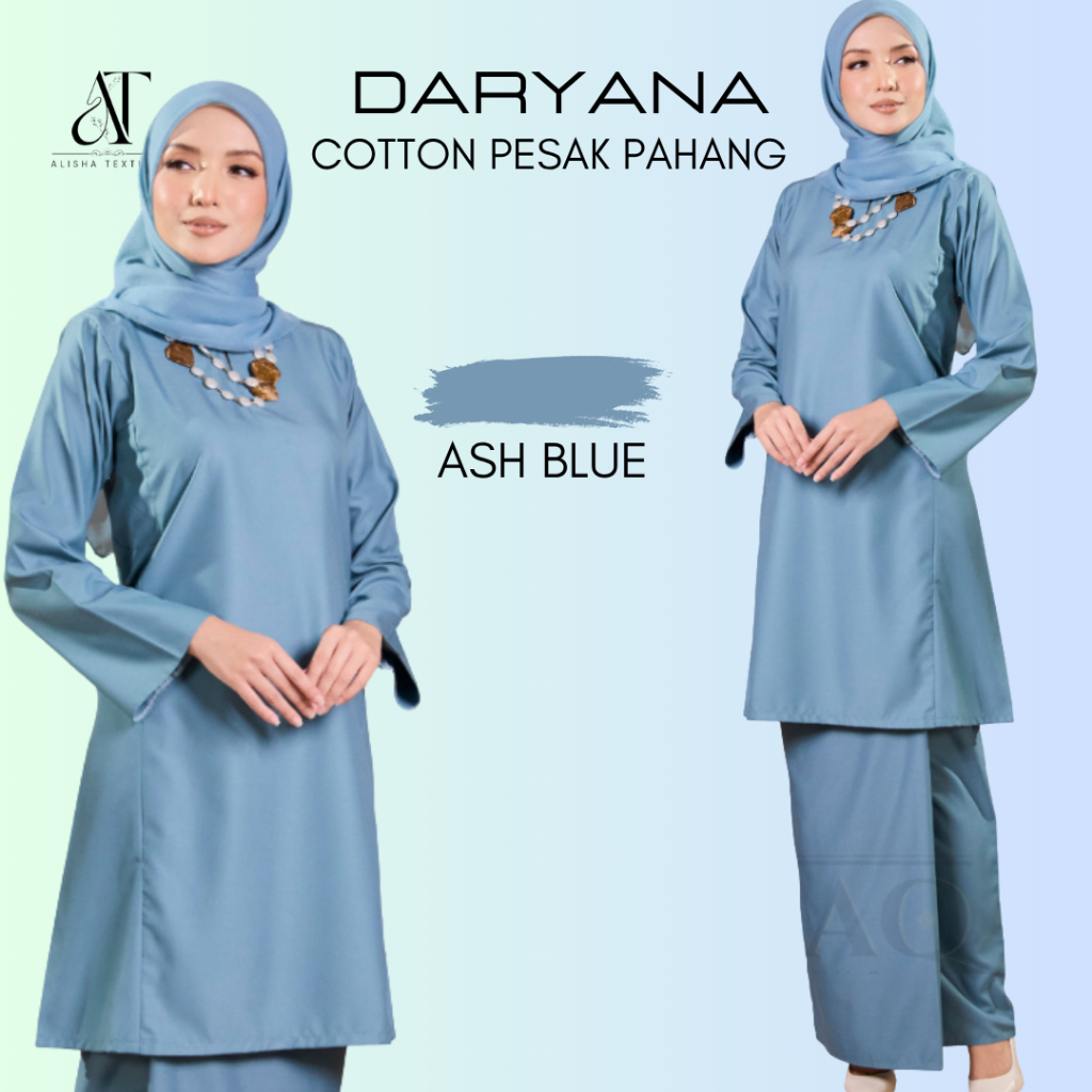 DARYNA PESAK PAHANG KURUNG lepat premium cotton plain Muslimah fashion ...