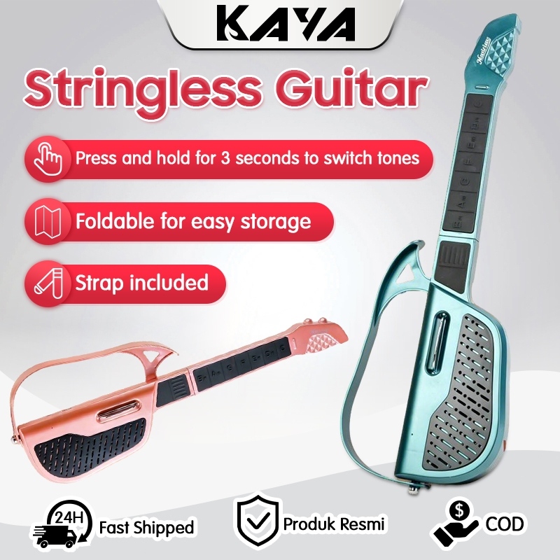 🔥NEW🔥Foldable Electronic Stringless Guitar Smart Accompaniment ...