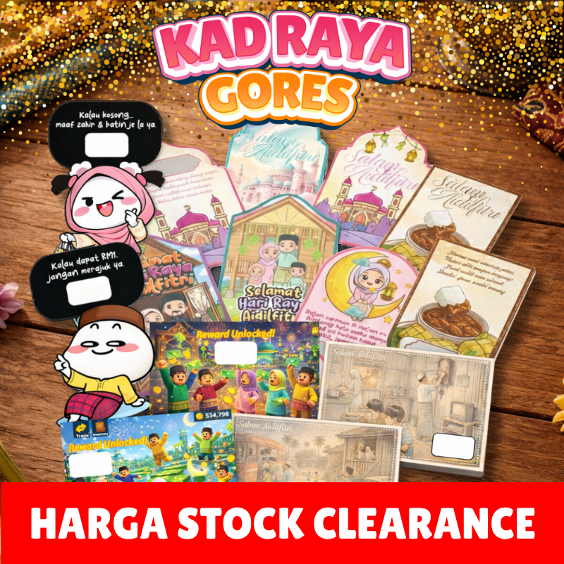 TBF Kad Raya Gores Eksklusif 2026 | Scratch Kad Raya | Termasuk Sticker ...