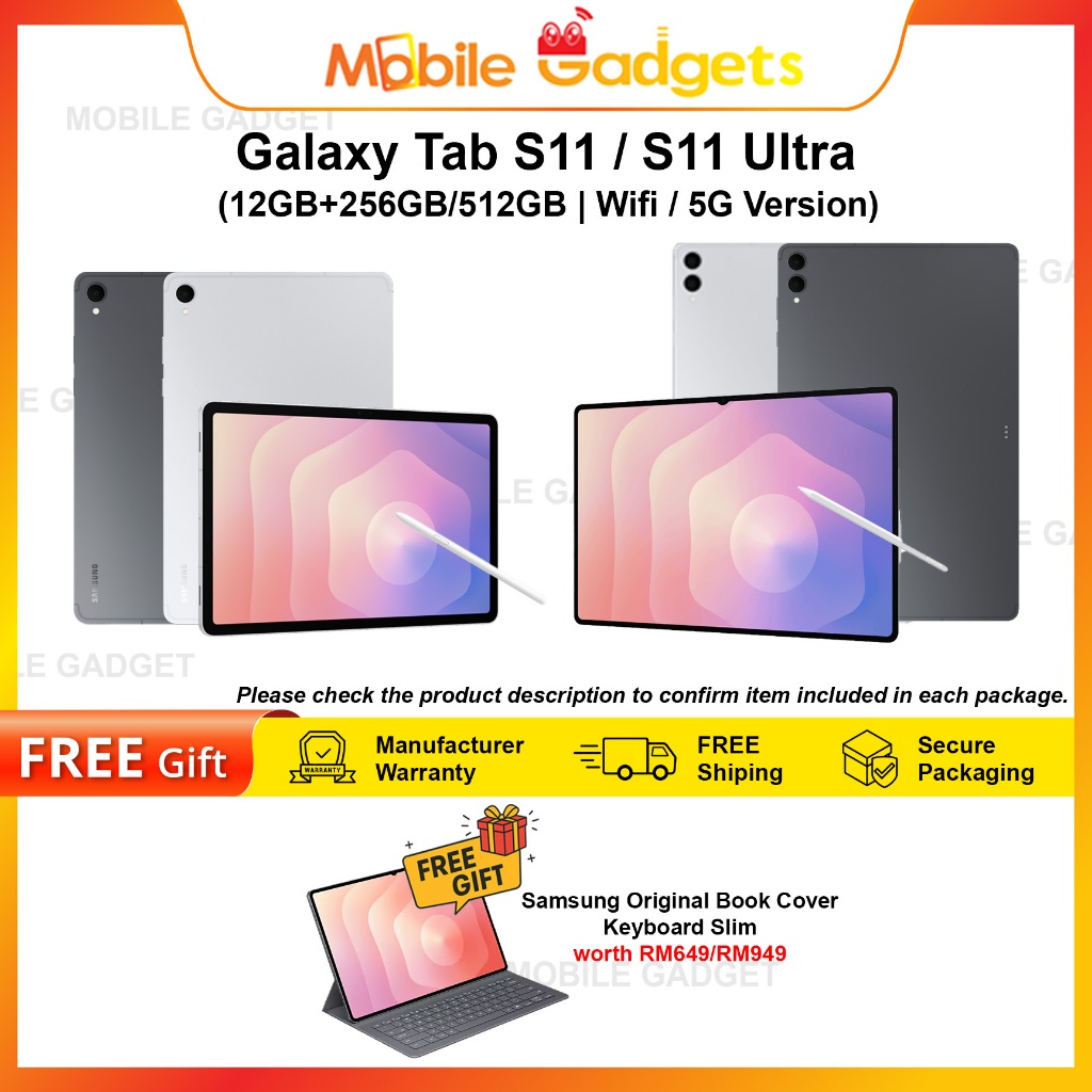 [NEW MODEL] Samsung Galaxy Tab S11 / S11 Ultra [12GB+256GB/512GB] WiFi ...