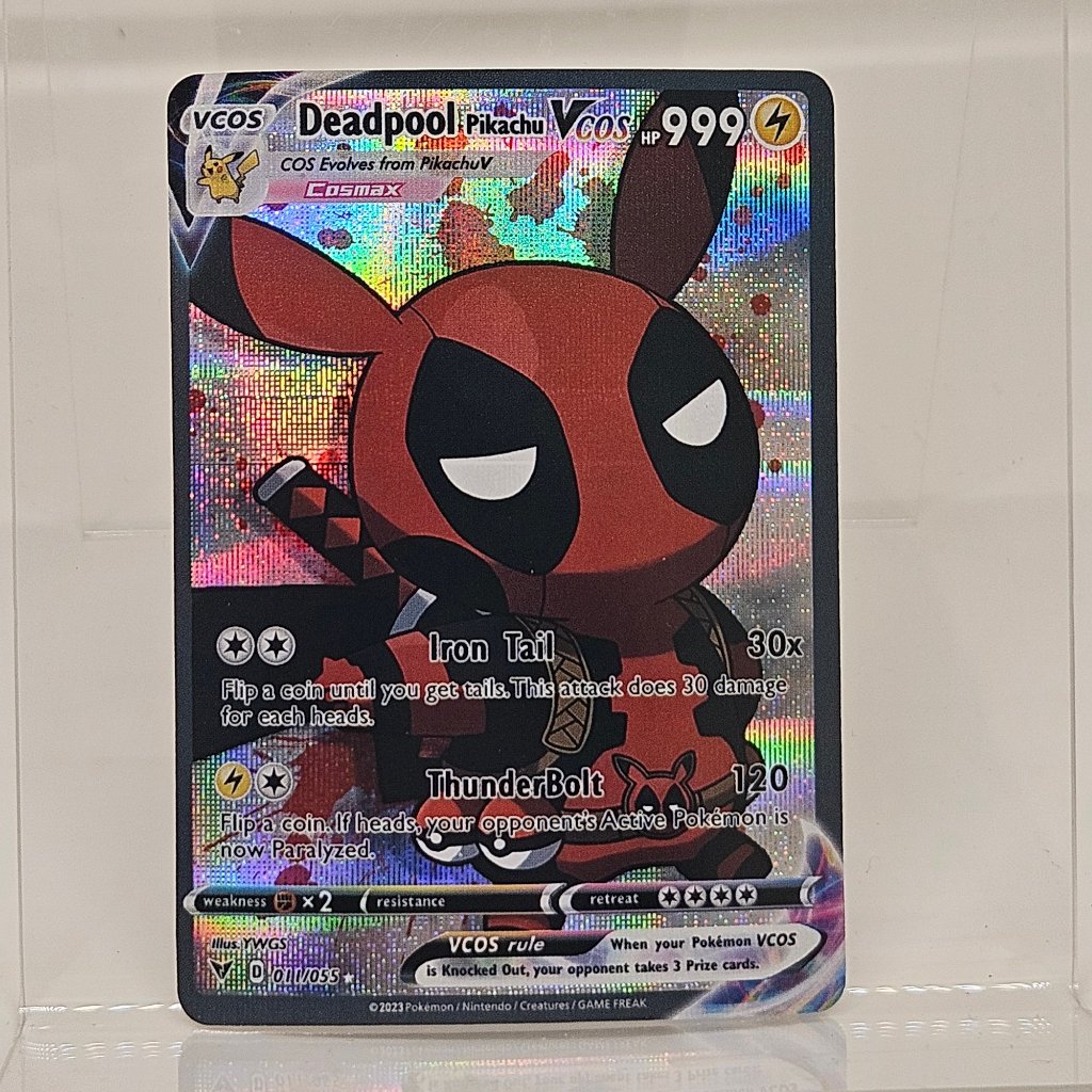 deadpool pikachu pokemon card EN) Deadpool pikachu Vcos Gred S Pokemon X Marvel colab Collection pokemon  card game tcg CCG