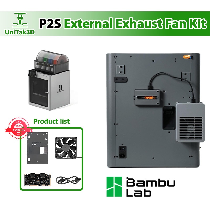 Bambu Lab P2S External Exhaust Fan Kit – Active Ventilation, VOC ...
